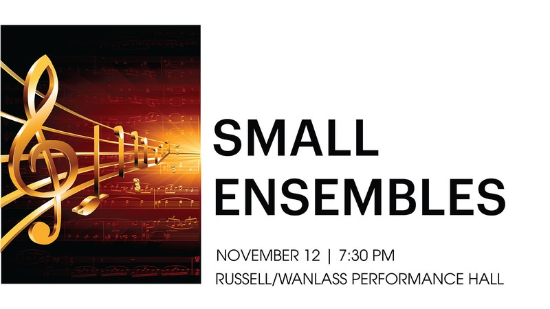 Text Reads: November 12,7:30 p.m. in the Russell/Wanlass Performance Hall.