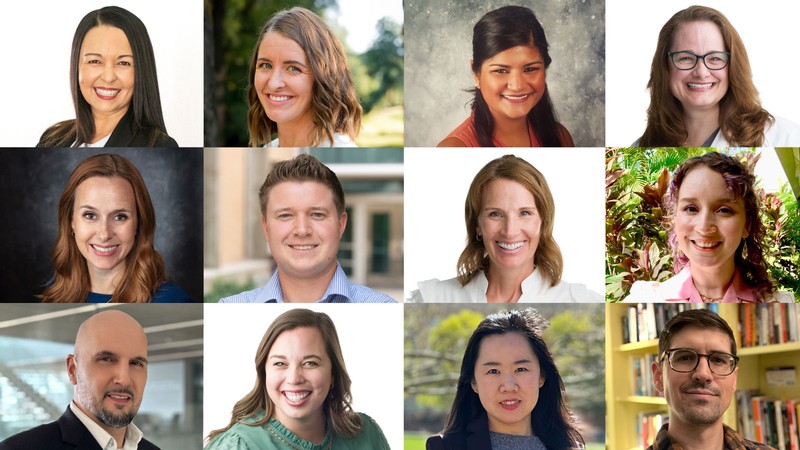 Photographs of 12 new faculty members.