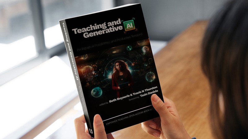 A book titled "Teaching and Generative A I."