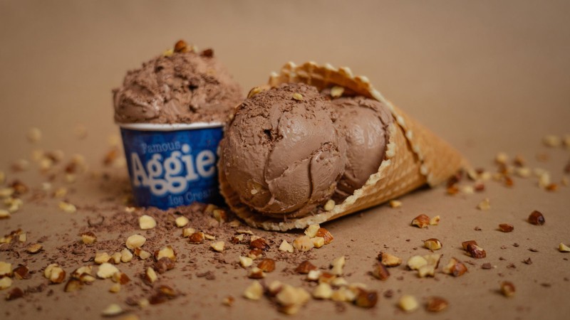 Chocolate Aggie Ice Cream.