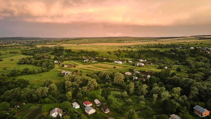 A rural landscape.