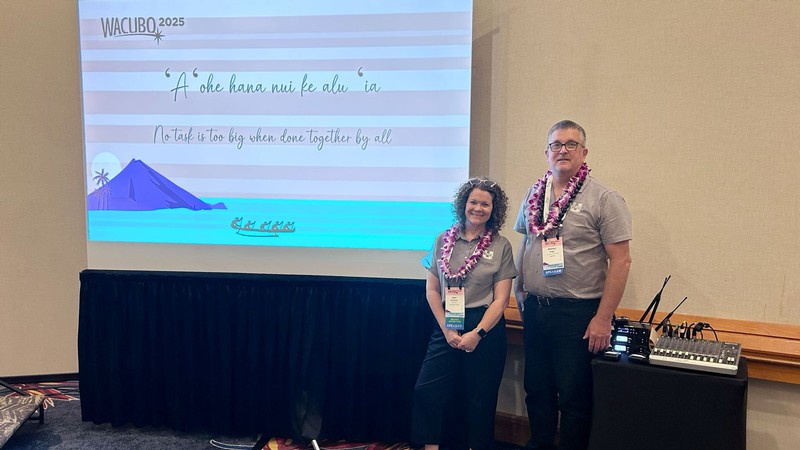 Keri Shoemaker and Whitney Pugh present at a conference.