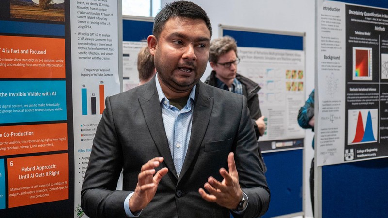 Zubair Barkat at a research symposium.
