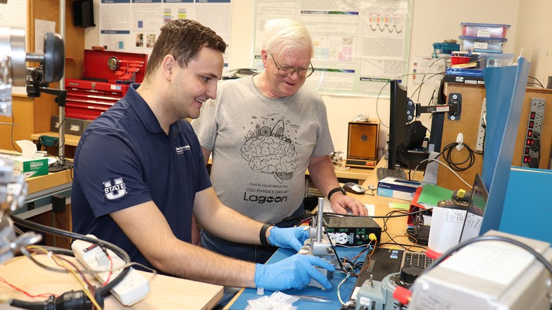 Physicists conducting materials testing.
