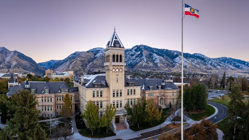 Old Main on USU's Logan campus.