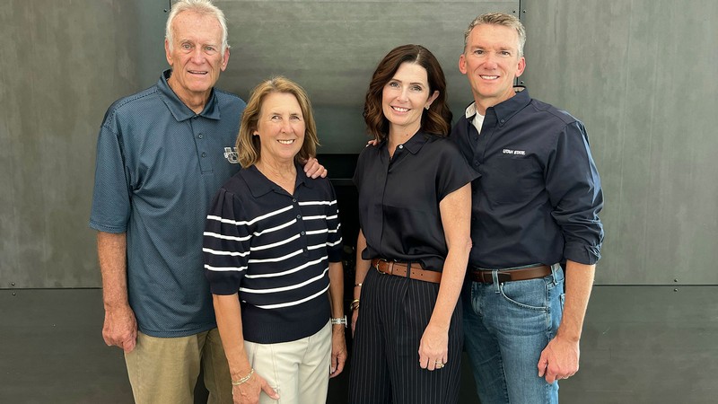 A group photo of Duane Shaw, Marci Shaw, Natalie Broadbent and Brian Broadbent.