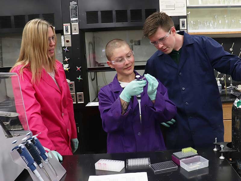 USU biologists in the lab