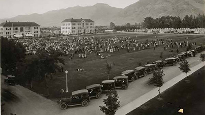 Farmers Encampment on historic Quad.