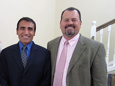 Inaugural professor Reza Oladi with Dean Ken White