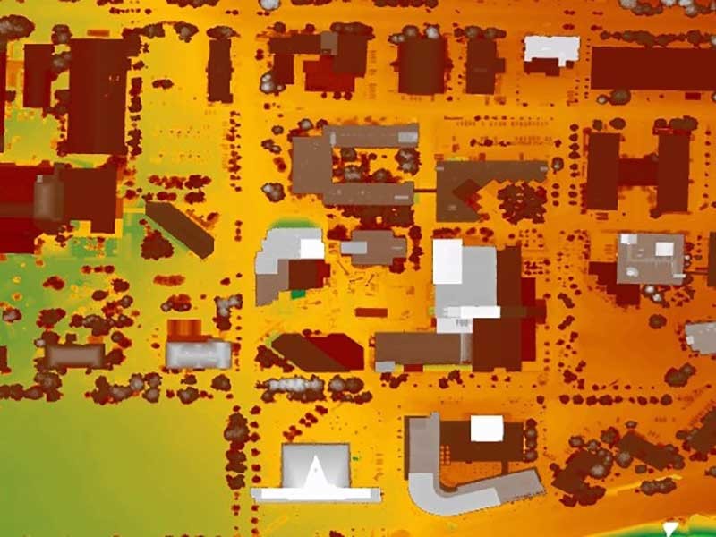 DEM analysis of the USU campus.