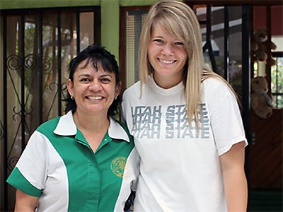 USU student Brittany Bown during the Mission from the hEARt trip to Costa Rica