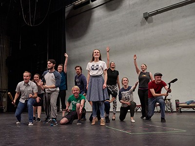 big fish cast on stage