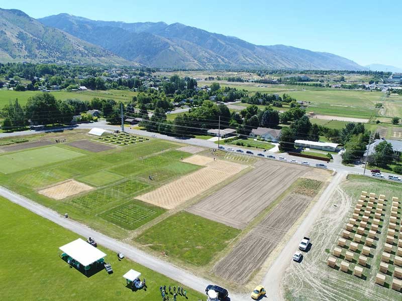 aerial of USU's Greenville Research Farm