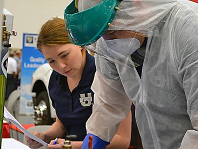 USU student Autumn Allinson, USU aviation maintenance team member