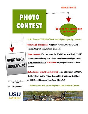 graphic for USU Eastern wildlife photo contest