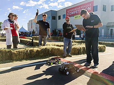 USU students at the Autonomous Vehicle Competition