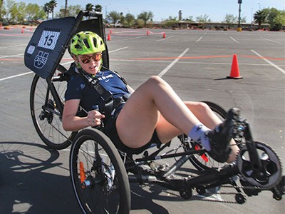 a ‘tadpole style’ full carbon fiber recumbent trike