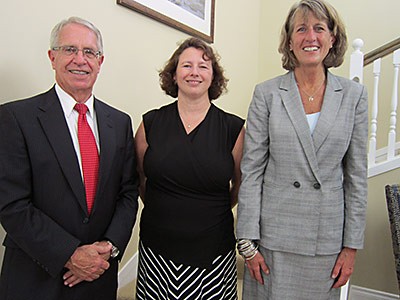 USU President Stan Albrecht, Inaugural Professor Kynda Curtis and Provost Noelle Cockett
