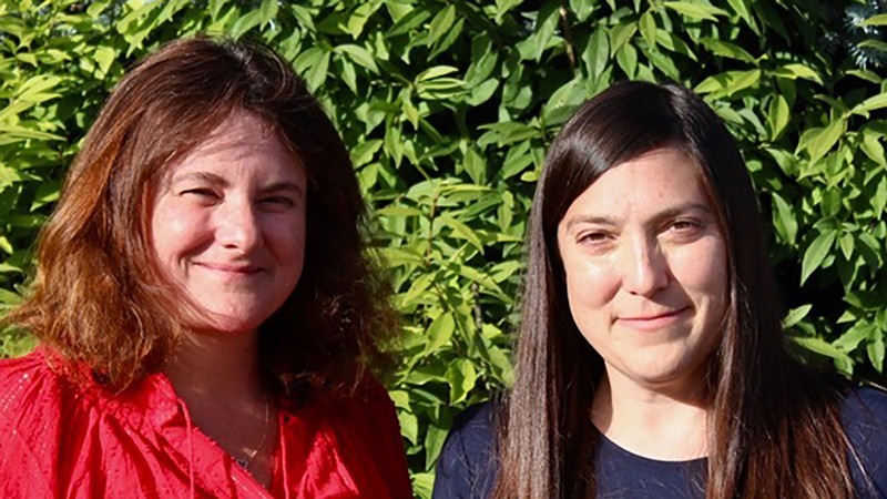 Professor of French Christa Jones (left) and Sarah Gordon (right).