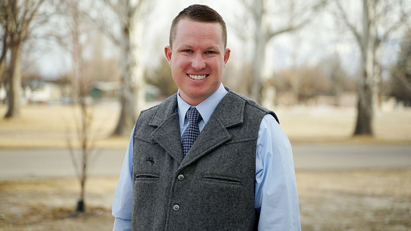 Josh Dallin poses for a photograph.