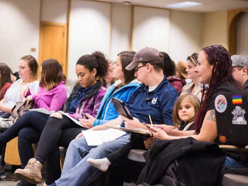 USU students in auditorium