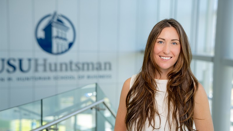 Moline Dastrup was awarded the 2025 Professional Achievement Award at Huntsman Hall in July.