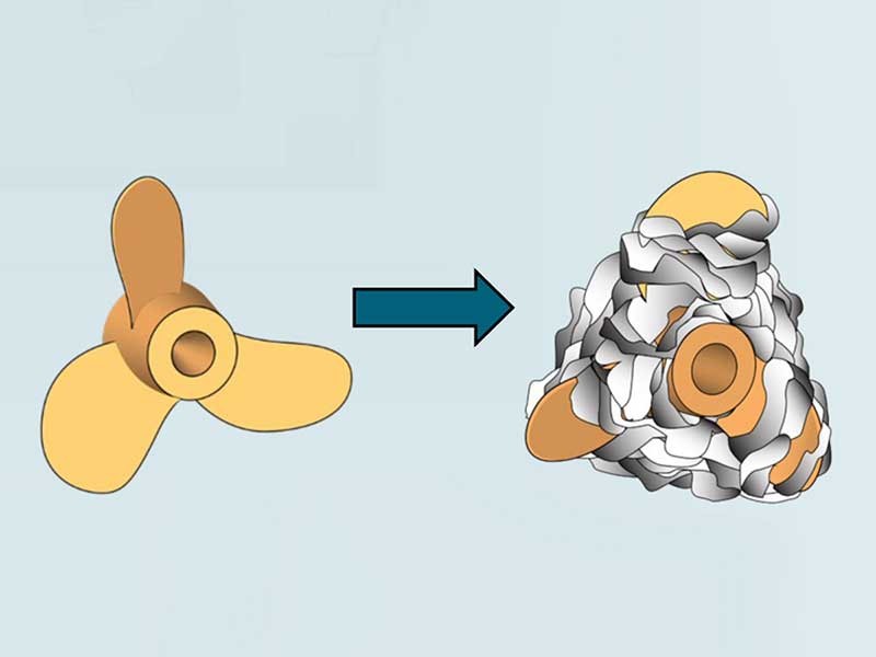 Diagram of propeller-stopping device