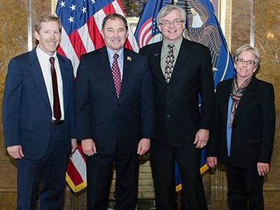 Utah Gov. Gary Herbert and USU Sage-grouse group
