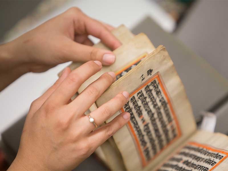 a book with a script