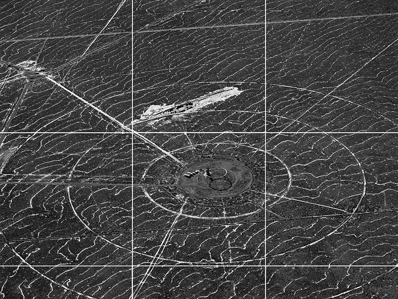 An aerial image of Dugway Proving Ground by David Maisel.