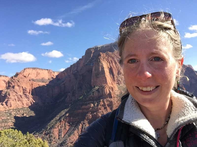 USU geoscientist Tammy Rittenour in Zion National Park