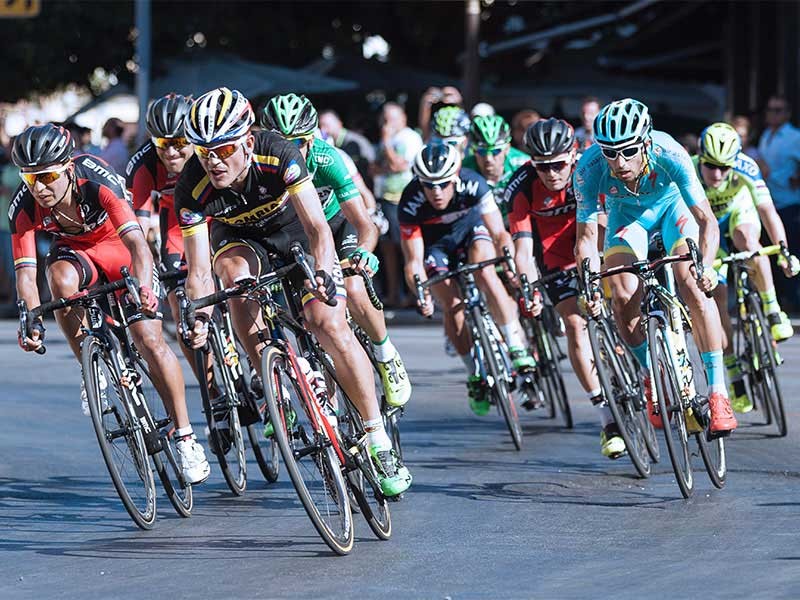 bike riders in a peloton