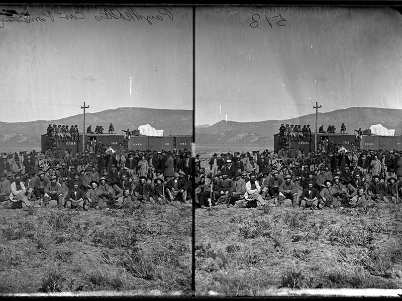 Union Pacific Railroad historic photo featuring railroad workers