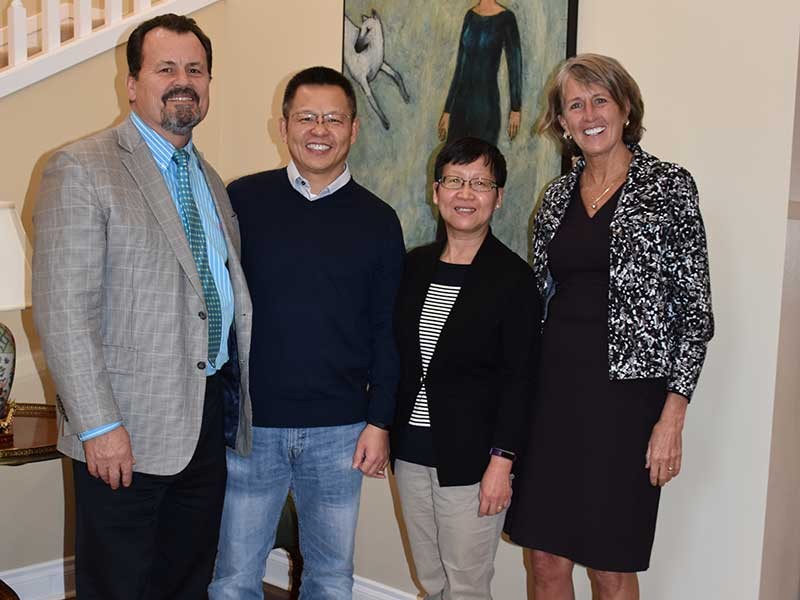 Ken White with Zhongde Wang, Hua Wu and Noelle Cockett