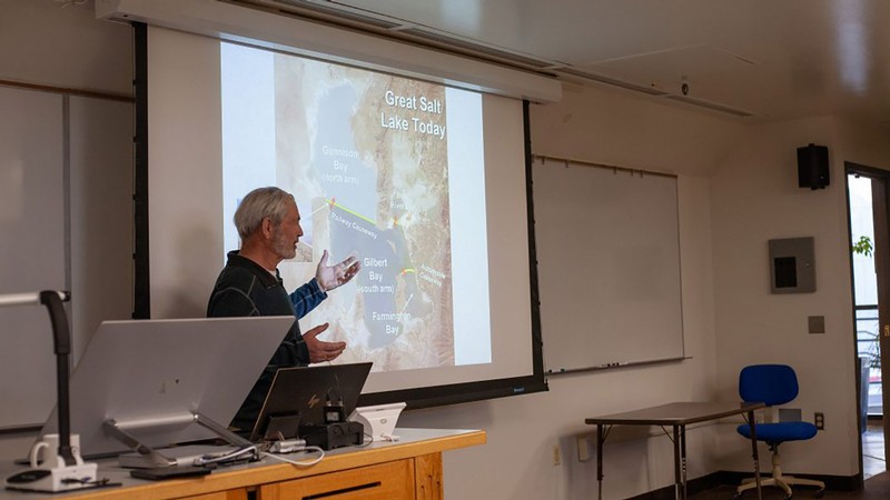 Wayne Wurtsbaugh giving a presentation.