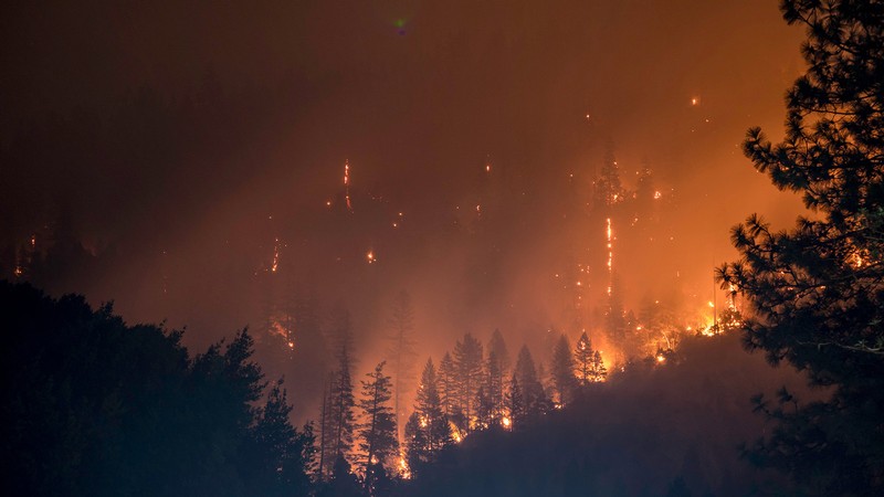 Wildfire in Klamath National Forest.
