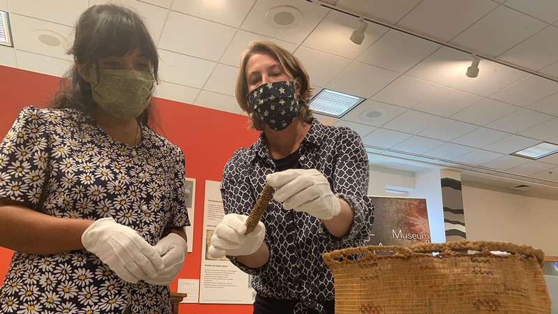 USU Museum of Anthropology Executive Director Molly Boeka Cannon and Joanna Trujillo.