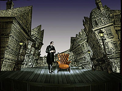 A set design panel from the Lyric Rep production of