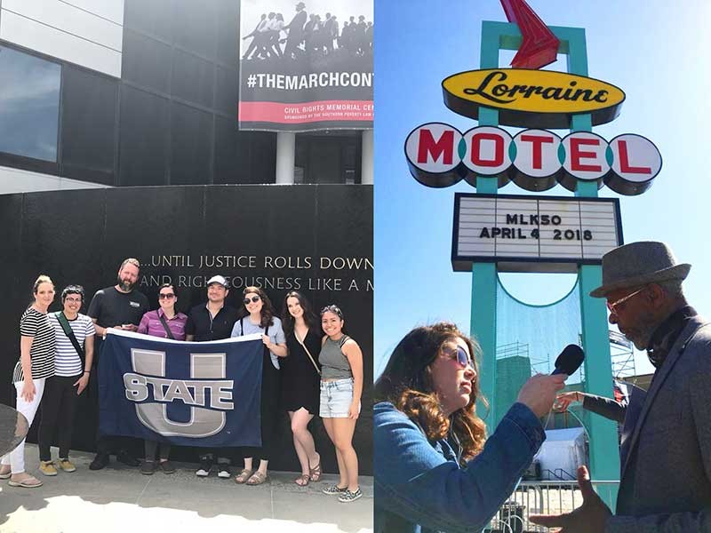 Student and faculty members of the 2018 USU Civil Rights Pilgrimage