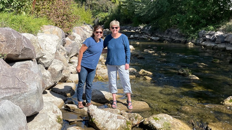 Utah State University researchers Courtney Flint (right) and Jessica Schad (left).