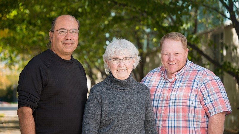 Juan Villalba (left), Jennifer MacAdam, and Eric Thacker.