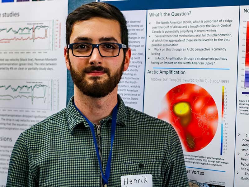 Henrik Panosyan’s research focuses on rapid temperature change in the Arctic.