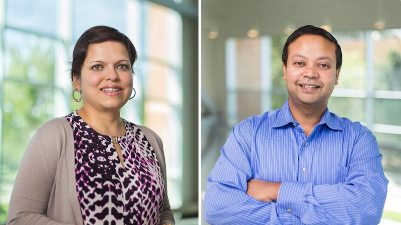 Computer engineering professors Sanghamirtra Roy and Koushik Chakraborty.