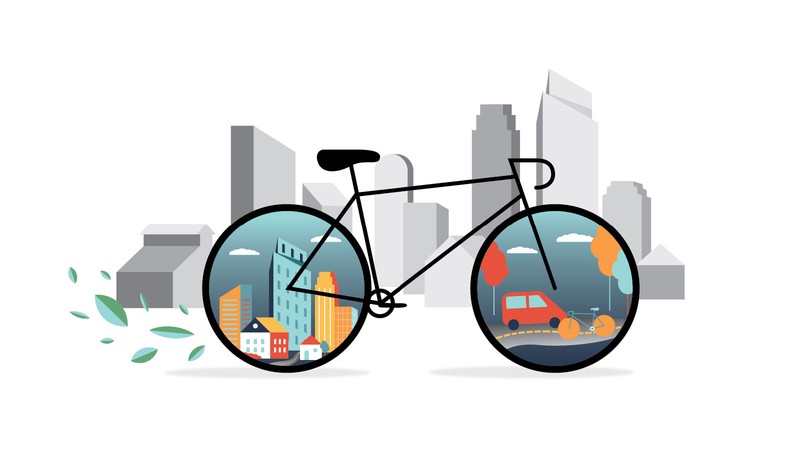 Illustration of a bike by @mckinsey_design.