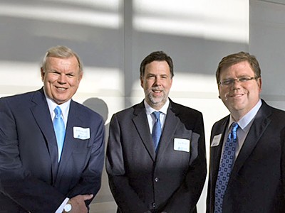 The Arrington gift presentation with Steven E. Snow, Joseph P. Ward and Reid L.Neilson
