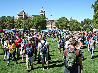 campus activity on the USU Quad