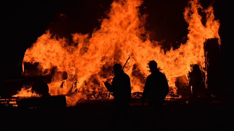 Wildfires in California.