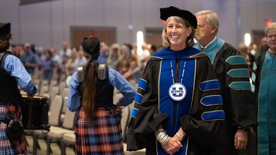 Noelle E. Cockett attends USU Uintah Basin's 2022 commencement.
