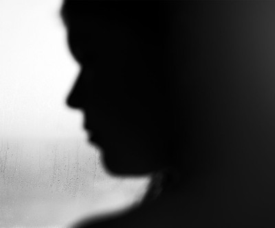 A silhouette of a face.