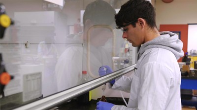 Researcher in a lab.